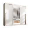 Guarda-Roupa Casal Senna 3 Portas 6 Gavetas com Espelho Branco - Maxel