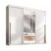 Guarda-Roupa Casal Senna 3 Portas 6 Gavetas com Espelho Branco - Maxel