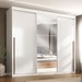 Guarda-Roupa Casal Senna 3 Portas 6 Gavetas com Espelho Branco - Maxel