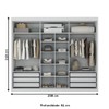 Guarda-Roupa Casal Senna 3 Portas 6 Gavetas com Espelho Branco - Maxel