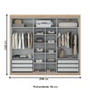 Guarda-Roupa Casal Senna 3 Portas 6 Gavetas com Espelho Cappuccino/Terracota - Maxel