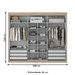 Guarda-Roupa Casal Senna 3 Portas 6 Gavetas com Espelho Cappuccino/Terracota - Maxel