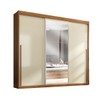 Guarda-Roupa Casal Senna 3 Portas 6 Gavetas com Espelho Cinamomo/Off White - Maxel