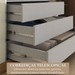 Guarda-Roupa Casal Senna 3 Portas 6 Gavetas com Espelho Cinamomo/Off White - Maxel