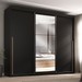 Guarda-Roupa Casal Senna 3 Portas 6 Gavetas com Espelho Preto - Maxel