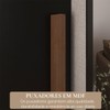 Guarda-Roupa Casal Senna 3 Portas 6 Gavetas com Espelho Preto - Maxel