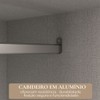 Guarda-Roupa Casal Senna 3 Portas 6 Gavetas com Espelho Preto - Maxel