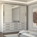 Guarda-Roupa Casal Taylor Plus 3 Portas 9 Gavetas com Espelho Branco - Panorama Móveis