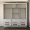 Guarda-Roupa Casal Taylor Premium 3 Portas 9 Gavetas com Espelho Branco - Panorama Móveis
