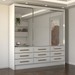 Guarda-Roupa Casal Taylor Premium 3 Portas 9 Gavetas com Espelho Branco - Panorama Móveis