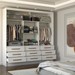 Guarda-Roupa Casal Taylor Premium 3 Portas 9 Gavetas com Espelho Branco - Panorama Móveis