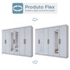 Guarda-Roupa Casal Aurora 6 Portas 2 Gavetas com Espelho Branco Neve - Panorama Móveis