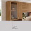 Cozinha Compacta Alba 6 Portas com Vidro Amêndola/Nude Prime Tx - Demóbile