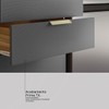 Cozinha Completa Alba 8 Portas 2 Gavetas com Vidro Amêndola/Grafito Prime Tx - Demóbile