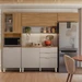 Cozinha Completa Alba 8 Portas 2 Gavetas com Vidro Amêndola/Nude Prime Tx - Demóbile