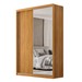Guarda-Roupa Solteiro Riva 2 Portas 4 Gavetas com Espelho 100% Mdf Cinamomo/Off White - Demóbile