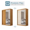 Guarda-Roupa Solteiro Riva 2 Portas 4 Gavetas com Espelho 100% Mdf Cinamomo/Off White - Demóbile