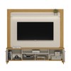 Estante para TV Até 70 Polegadas Munique 3 Portas com Led Tauari/Off White Fosco - Linea Brasil