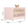 Berço Mini Cama Doce Sonho Rosa Acetinado  - Qmovi