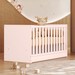 Berço Mini Cama Doce Sonho Rosa Acetinado  - Qmovi