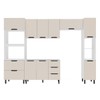 Cozinha Completa Meena 10 Portas 4 Gavetas 40250056 Branco/Creme - Politorno