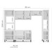 Cozinha Completa Meena 10 Portas 4 Gavetas 40250056 Branco/Creme - Politorno