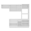 Cozinha Completa Meena 8 Portas 4 Gavetas 40250058 Branco/Verde Oliva - Politorno