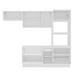 Cozinha Completa Meena 8 Portas 4 Gavetas 40250058 Branco/Verde Oliva - Politorno