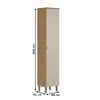 Paneleiro Selene 1 Porta 100% Mdf Jequitibá/Off White Fosco - Linea Brasil