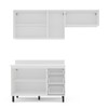 Cozinha Completa Meena 6 Portas 3 Gavetas 40250063 Branco/Creme - Politorno