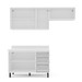 Cozinha Completa Meena 6 Portas 3 Gavetas 40250063 Branco/Creme - Politorno