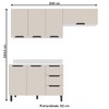Cozinha Completa Meena 6 Portas 3 Gavetas 40250063 Branco/Creme - Politorno