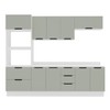 Cozinha Completa Meena 10 Portas 4 Gavetas 40250073 Branco/Verde Oliva - Politorno