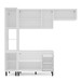 Cozinha Completa Amara 8 Portas 3 Gavetas 40250078 Branco/Verde Oliva - Politorno