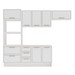 Cozinha Completa Amara 8 Portas 4 Gavetas 40250082 Branco - Politorno
