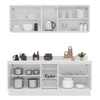 Cozinha Completa Amara 9 Portas 3 Gavetas Branco/Creme - Politorno