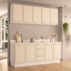 Cozinha Completa Amara 9 Portas 3 Gavetas Branco/Creme - Politorno