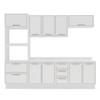 Cozinha Completa Amara 10 Portas 4 Gavetas Branco - Politorno