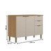 Balcão de Cozinha 120 Cm Selene 2 Portas 3 Gavetas 100% Mdf Jequitibá/Off White Fosco - Linea Brasil