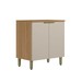 Balcão de Cozinha 80 Cm Selene 2 Portas 100% Mdf Jequitibá/Off White Fosco - Linea Brasil