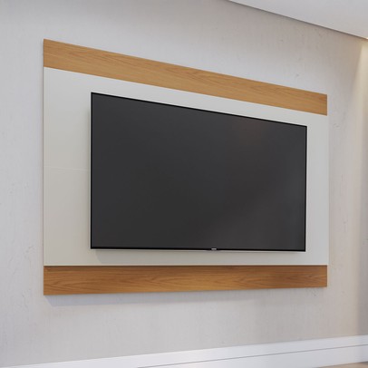 Painel para TV Até 75 Polegadas Nilo Off White Matte/Freijo - Colibri