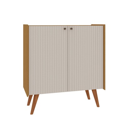 Aparador Vértice 2 Portas Cinamomo/Off White - Geniaflex
