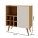 Balcão Buffet Adega 1 Porta Cinamomo/Off White - Genialflex