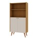 Estante para Livros Vértice 2 Portas 100% Mdf Cinamomo/Off White - Genialflex