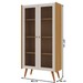 Cristaleira Vértice 2 Portas com Vidro 100% Mdf Cinamomo/Off White - Genialflex