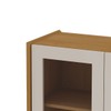Cristaleira Vértice 2 Portas com Vidro 100% Mdf Cinamomo/Off White - Genialflex