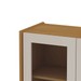 Cristaleira Vértice 2 Portas com Vidro 100% Mdf Cinamomo/Off White - Genialflex