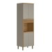 Paneleiro  Allure 4 Portas 100% Mdf Jequitibá/Gris Fosco - Linea Brasil