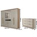 Quarto Completo Casal Aquiles 6 Portas 10 Gavetas Amêndola/Nude Prime - Panorama Móveis