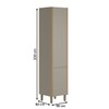 Paneleiro Allure 2 Portas 100% Mdf Jequitibá/Gris Fosco - Linea Brasil